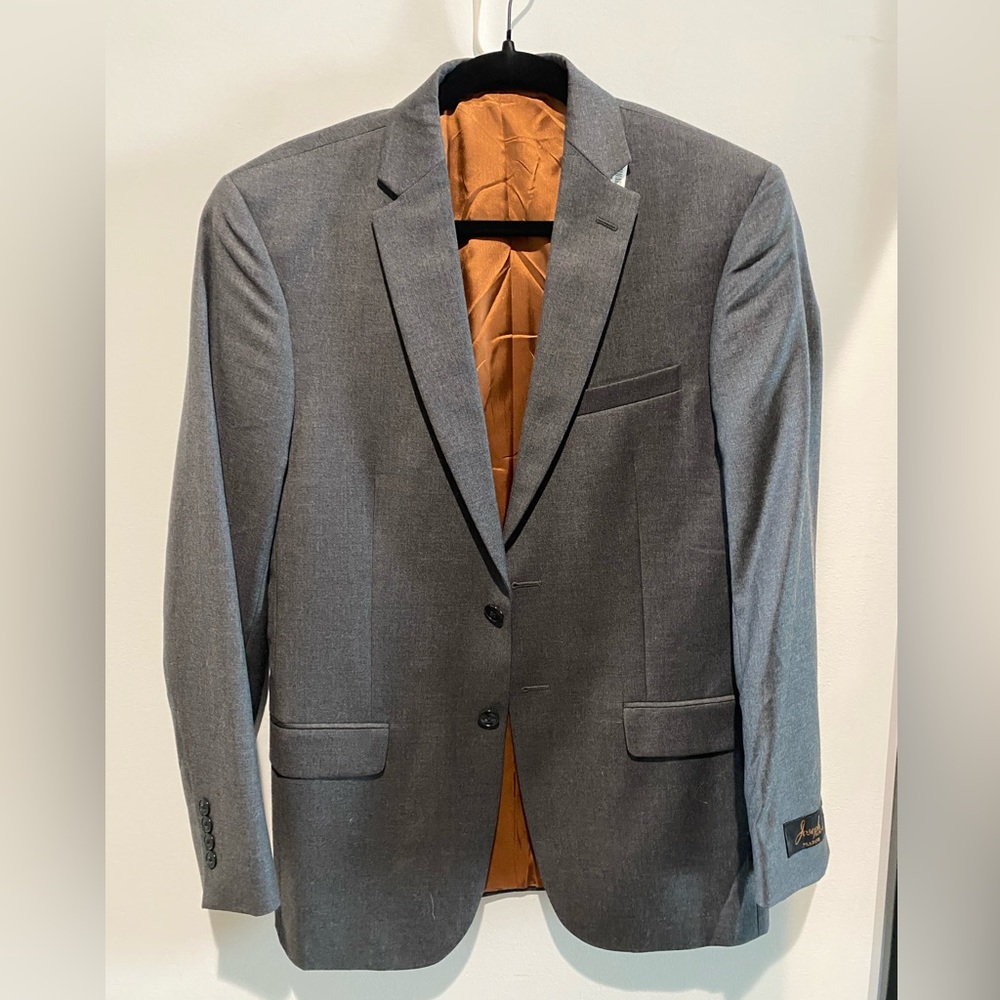 JOS A BANK NWT Slim Fit Charcoal 100% Wool Suit Jacket